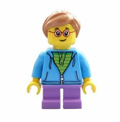 LEGO Woman in Dark Azure Hoodie Minifigure