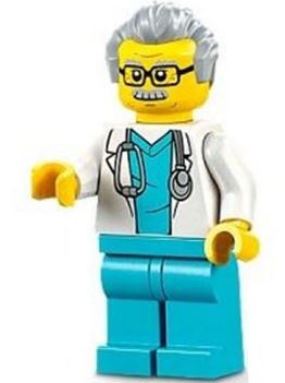 LEGO Doctor with Medium Azure Scrubs Minifigure