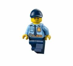 LEGO Police Officer (Stubble, Dark Blue Cap) Minifigure
