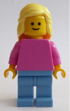 LEGO Woman with Dark Pink Shirt Minifigure