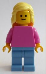 LEGO Woman with Dark Pink Shirt Minifigure