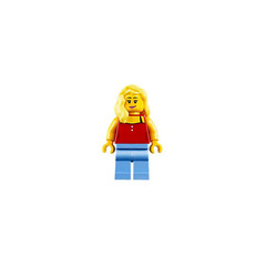 LEGO Woman with Red Coverup Minifigure