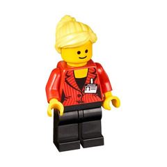 LEGO Press Woman / Reporter with Bright Light Yellow Hair Minifigure