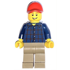 LEGO Male with Dark Blue Shirt Minifigure
