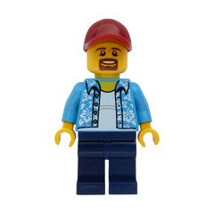 LEGO Man in Dark Azure Shirt Minifigure
