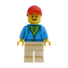 LEGO Man in Dark Azure Sweater Minifigure
