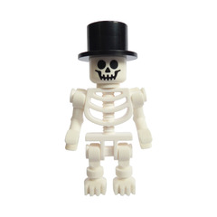 LEGO Skeleton in Black Top Hat Minifigure