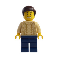 LEGO Man in Tan Knit Sweater Minifigure