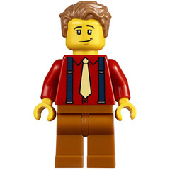 LEGO Man with Red Shirt and Suspenders Minifigure