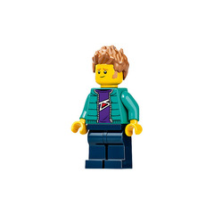 LEGO Man in Dark Turquoise Jacket Minifigure