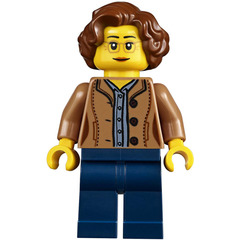 LEGO Woman in Dark Flesh Jacket Minifigure