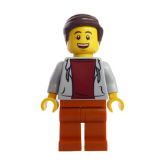 LEGO Man with Medium Stone Gray Sweatshirt Minifigure