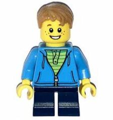LEGO Man in Dark Azure Sweatshirt Minifigure