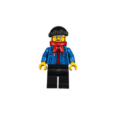 LEGO Winter Holiday Train Station Bus Driver Minifigure