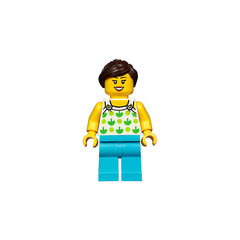 LEGO Woman in White Shirt with Green Plants Minifigure