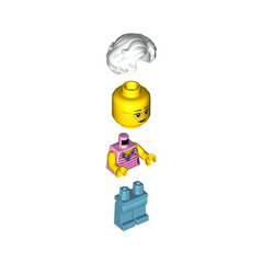 LEGO Woman in Pink Striped Shirt Minifigure