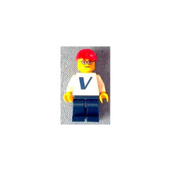 LEGO Vestas Engineer with Glasses with Vestas Logo Sticker Minifigure
