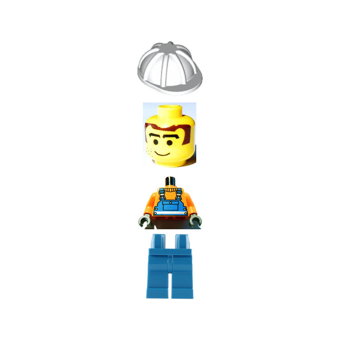 LEGO Construction Worker with White Helmet Minifigure