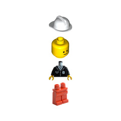 LEGO Policeman with Fire Helmet Minifigure