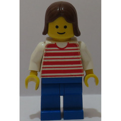 LEGO Woman with Red Lines Top Minifigure