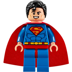 LEGO Superman Minifigure with Red Eyes on Reverse and Spongy Cape