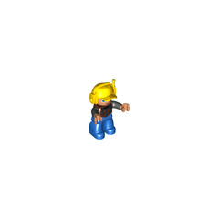 LEGO Man with Blue Legs and Yellow Cap Duplo Figure