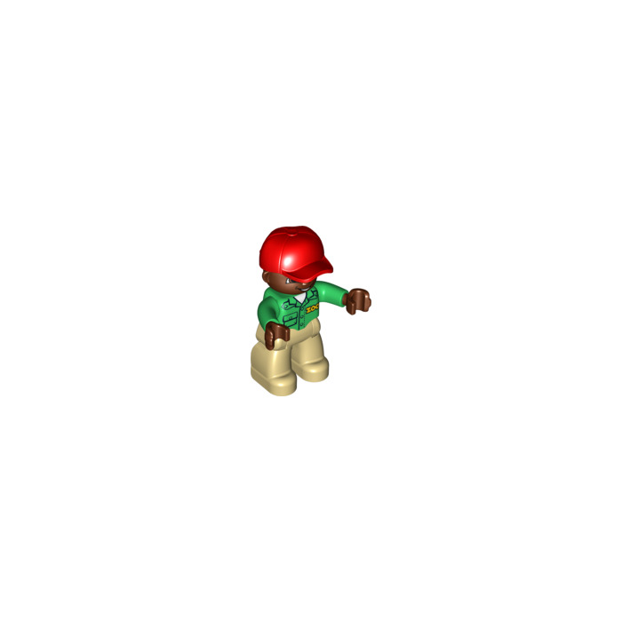 LEGO Duplo Male Zookeeper with Brown Head Duplo Figure