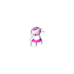 LEGO Standing Lamb with Pink Tutu Duplo Figure