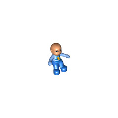 LEGO Baby with Blue Striped Romper Duplo Figure
