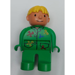 LEGO Wendy with bright green legs and top Duplo Figure