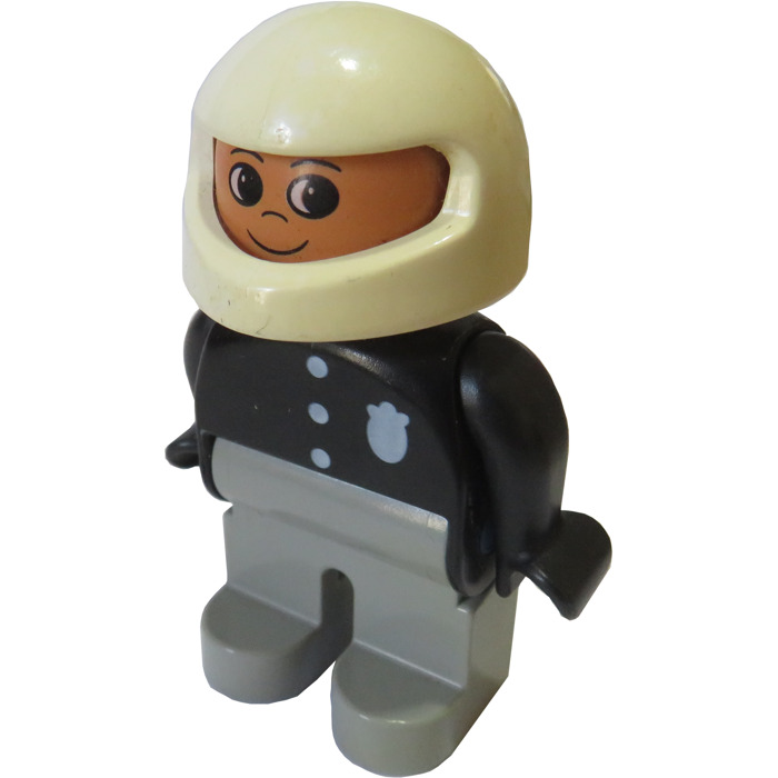 LEGO Duplo Male Police Motorcycle Rider Duplo Figure
