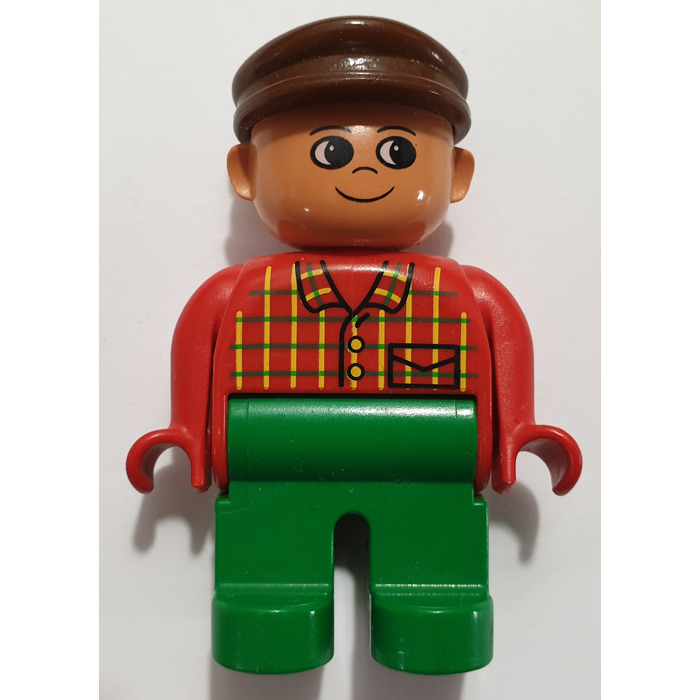 LEGO Farmer with Brown Cap Duplo Figure