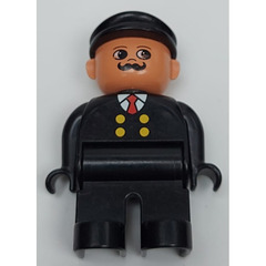 LEGO Male with black suit Duplo Figure