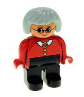 LEGO Duplo Female with Grey Hair Duplo Figure
