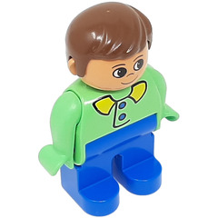 LEGO Man with Blue Legs and Medium Green Top Duplo Figure