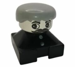 LEGO Man with Moustache on 2 x 2 Base Duplo Figure