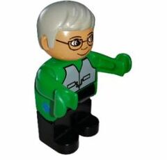 LEGO Man with Green Top and Glasses Duplo Figure