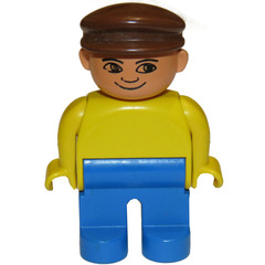 LEGO Man with Yellow top with Blue Legs Duplo Figure