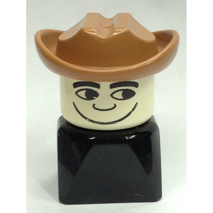 LEGO Cowboy with Fabuland Brown Hat Duplo Figure