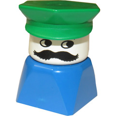 LEGO Male with Green Police Hat Duplo Figure