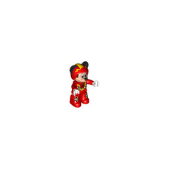 LEGO Mickey Mouse, Red Race Driver Jumpsuit, Helmet Duplo Figure