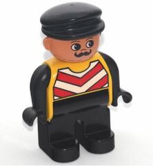LEGO Man with Yellow Chevron Vest Duplo Figure