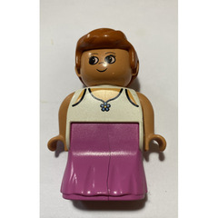 LEGO Lady with Dark Pink Dress Duplo Figure
