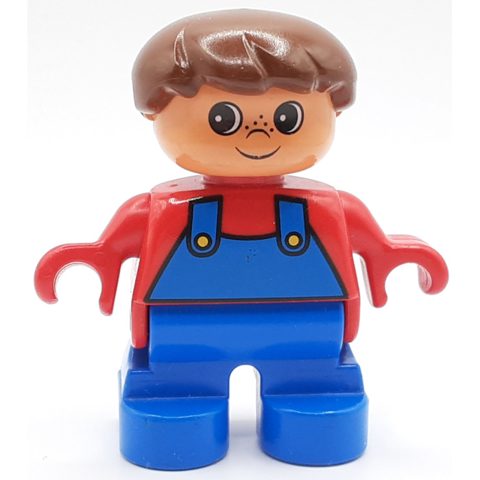 LEGO Child with Overalls and Brown Hair Duplo Figure