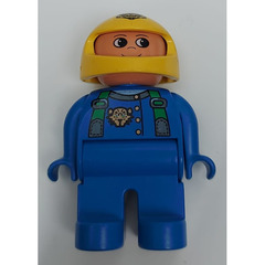 LEGO Racer with Tiger on yellow helmet Duplo Figure