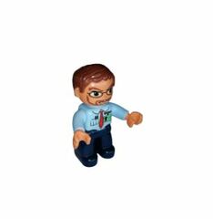 LEGO Man with Glasses, 'LEGO AIR' Badge Duplo Figure