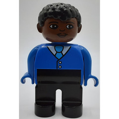 LEGO Male with Blue Top with Buttons and Tie Duplo Figure