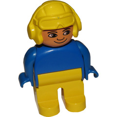 LEGO Male with Yellow Aviator Helmet Duplo Figure