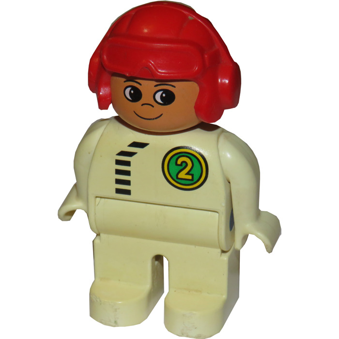 LEGO Duplo Male Racing Driver No.2 Duplo Figure