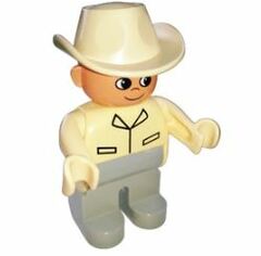 LEGO Male with Cowboy Hat Duplo Figure